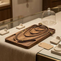 Wooden Bracelet Display Tray Compartments Accessory Storage