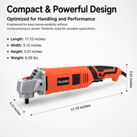 Dual Action Car Polisher, Variable Speed Electric Car Polisher for Paint Correction, 220V Corded Rotary Automotive Polisher with Sponge Set
