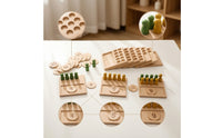 10 Pieces Arithmetic Board Child-Centered Wooden Counting Board with Pegs Math Toy Early Learning Educational for Preschoolers