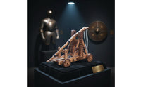 Educational Toy DIY Counterweight-Powered Trebuchet Kit Retro Design 1:30 Scale Trebuchet Model Ancient War Chariot Model for Hobbyists, Desk Decoration