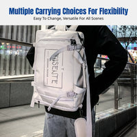 Trendy Multi-Functional Backpack, Large Capacity, Student Travel Bag, Unisex, Oxford