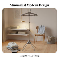 Telescopic garment maintenance rack Foldable Adjustable & Extendablesign Garment Stand Portable for Dorm Room