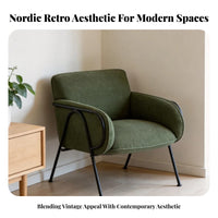 Retro Design Vintage-Design Corduroy Seat Sturdy Construction Cafe Seating High-Resilience Cushion Commercial Furniture S-Shaped Coil Support for Restaurant Owners, Interior Designers, Book Lounges, Coffee Shops, Tea Houses, Restaurants