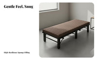 Foldable Design Single Folding Cot Space-Saving Rollaway Bed with Mattress Reinforced Frame Household Furniture Installationno-Assembly for Office Workers, Apartment Dwellers, Students, Dorm Room, Bedroom, RV Travel