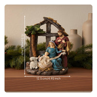 8 Pieces Tabletop Centerpiece Christmas Nativity Set Thoughtful Gift Manger Scene Figurine Set Keepsake Quality Holy Family and Wise Men Figures Hand-Painted Details for Church Groups, Collectors, Mantel Display