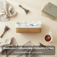 Woven Rectangular Basket adaptable Household Storage Space Saving for Adults