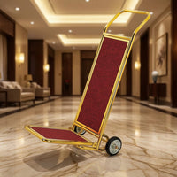 Foldable Luggage Trolley Compact Foldable Luggage Cart Small Hand Truck Portable Trolley for Hotels, Lobby, Hospitality