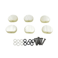 6 Pieces Guitar Tuner Button Knobs Easy to Install Guitar Tuner Button Glossy Tuning Peg with Screws and Washers for Luthier, Instrument Maintenance