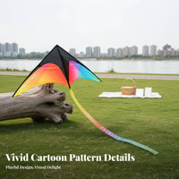 Single Line Kite Easy to Fly Beginner Kite in Light Wind for Beach, Adults