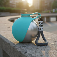 Compact Dog Drinking Bottle with Hook Easy Single-Hand Use Travel Pet Water Dispenser for Outdoor