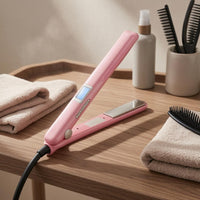 360-Degree Rotating Cord Sonic Hair Repair Straightener Adjustable Cold Flat Iron Clamp Style Sonic Flat Iron Display Window