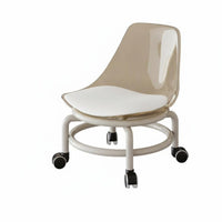 360-Degree Swivel Low Rolling Stool Back Support Low-Profile Caster Chair Floor Protection Mobile Seating Easy Installation for Office Workers, Salon Team, Living Room, Playroom, Workshop, Garage