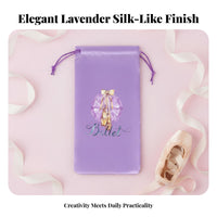Lavender Ballet Slipper Bag Ballet Footwear Pouch Portable Dance Pouch for Ballerinas, Dancers