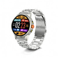 Bluetooth Calling Smartwatch Fitness Smart Watch with Metal Bracelet Smartwatch with Flashlight Outdoor Sporty for Men