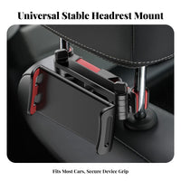 Headrest Mount Wide Compatibility Car Headrest Mount Easy Installation Car Back Seat Phone Holder for Children, Kids, Travel, Road Trips