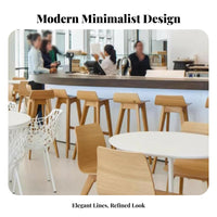 utilitarian Look Bar Stool with supportrest Nordic Aesthetic Counter Seating Retro design Home Furnishing Modern Design for Restaurant Owners, Homeowners, Adults, Cafe, Hotel, Kitchen, Dining Room