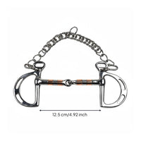 Kimberwicke Bridle Control Piece Chain Equestrian Gear Slotted Cheeks for Horseback Riding