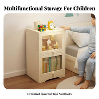 Transparent Design Clear Bedside Trolley Modern aesthetic Storage Furniture space-saving Footprint Side Table Multifunctional for Home Organizers, Office Workers, Bedroom, Playroom, Dorm Room, Bathroom