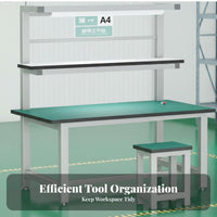 Anti Workbench Strong Load-Bearing Capacity Assembly Workbench with Light Thickened and Reinforced Heavy-Duty Work Table for Cleanroom, Factory
