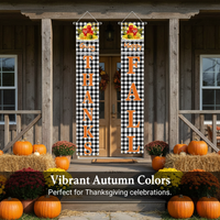 Thanksgiving Theme Door Banner Set for Autumn Harvest Party Decoration