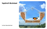 Mounted birds Feeder Easy to Spotless Transparent home Shaped birds Feeder Weatherproof Garden Supply for Kids, Cat Owners, Balcony