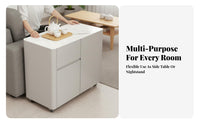 Mobile Tea Station Lacquer Finish Side Cabinet Space-Saving Easy to Assemble for Homeowners, Coffee Lovers, Parties, Kitchen