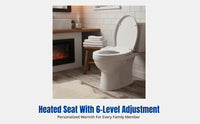 Smart Thermostatic Toilet Seat, PP Board, Waterproof, Quiet, Multiple Sizes, Easy Install, Family Use