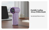 Long Battery Life Handheld Turbine Fan Portable Design Mini High Speed Fan Quiet Operation for Travelers, Commuters, Outdoor, Camping, Beach