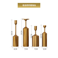 欧美式金属六件套蜡烛台样板房饰品摆件家用客厅婚庆礼品装饰道具