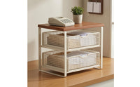 Printer Stand with Drawer Countertop Two-Tier Storage Rack Multi-Use Office Furniture