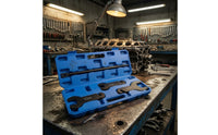 Pneumatics Fan Clutch Wrench Set Carbon-Steel Fan Clutch Wrench with Carrying Case Sturdy for Mechanics, Home Mechanics, Engine Maintenance