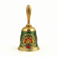 Decorative Hand-Rung Bell Vintage Metal Bell with Handle Polished Traditional for Elderly