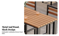 Balcony High-Top Table and Stool Combo Weather-Resistant Bar Set Space-Saving Outdoor Furniture for Cafe Owners, Homeowners, Patio, Backyard, waterside