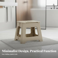 Foldable Design Small Folding Stool Space-Saving foldable on-the-& travel Chair High Load Capacity Portable Seat Sturdy and Stable for on-the-& travelers, Campers, Bathroom, Camping, Fishing, Hiking