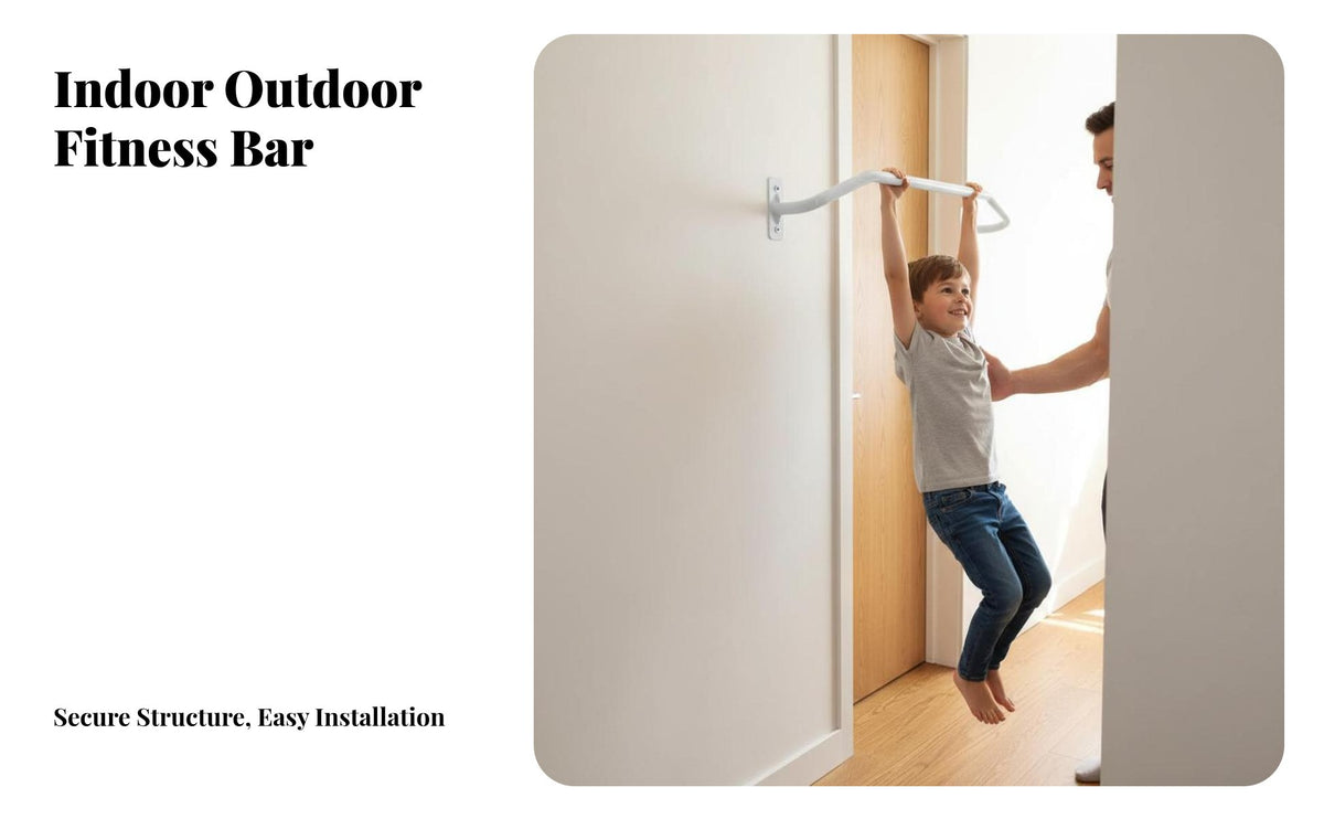 Indoor Outdoor Use Wall Mounted Pull up Bar Heavy Duty Wall Mount Workout Bar High Weight Capacity Home Workout Station Reinforced Support for Children, Athletes, Bodybuilders, Strength Training, Calisthenics, Garage