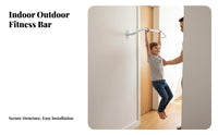 Indoor Outdoor Use Wall Mounted Pull up Bar Heavy Duty Wall Mount Workout Bar High Weight Capacity Home Workout Station Reinforced Support for Children, Athletes, Bodybuilders, Strength Training, Calisthenics, Garage