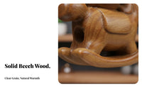 Prosperity Horse Figurine Wood Horse Statue Ornament Handmade Handcrafted Home Decoration for Collectors, Business Owners, Living Room, Desktop