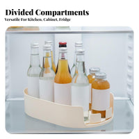 Refrigerator Turntable Organizer Transparent Design Rotating Tray Turntable