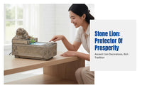 Stone Basin Circulating Water Fountain Sculpture, Indoor Living Room Decor, Fortune & Protection, Tranquil Design