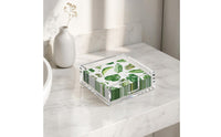 Clear Acrylic Napkin Holder Transparent Napkin Holder with Cutout Square Tray Non-Slip for Dining Table, Kitchen Counter, Bar