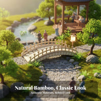 Hexagonal Gazebo Model Easy to Assemble DIY Wooden Pavilion Kit Educational 1/50 Scale Model children's Craft Set, Micro-Landscapes, Shelf Display,