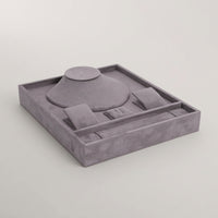 Jewelry Tray with Bust Suede-Like Necklace Organizer Pad Multi-Functional