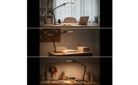 Rechargeable LED Desk Lamp with USB Ports Touch-Control Folding Desk Lamp with Night Light Adjustable Dimmable for Students, Professionals, Office, Workbench