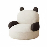 Cute Creature Design Panda-Shaped Armchair Soft and Comfortable children's Furniture Child-Safe Filling Toddler Seat Lightweight for Toddlers, Preschoolers, Parents, Playroom, Bedroom, Nursery, Reading