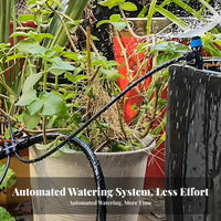 Drip Irrigation Kit Quick Connect Fittings Automatic Plant Watering System Easy Installation DIY Irrigation System for Balcony, Stream Er Bed