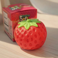 Scented Soft Strawberry Squishy Squeezable Strawberry Press Toy Relaxing Slowreturn Toy Cute for Children, Adults, Desk