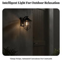 Waterproof Motion Sensor Wall Light Retro Design Motion Sensor Porch Light Weather Resistant Vintage Wall Lantern Energy-Saving for Homeowners, Property Owners, DIY Enthusiasts, Courtyard, Balcony, Front Door, Entryway