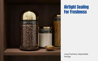 Glass Storage Jar, Transparent Sealed Container, Sodium Glass, Creative Food Organizer for Grains, Candy, Home Kitchen