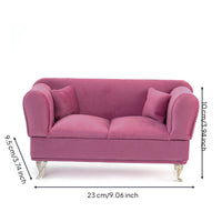 Miniature Furniture Jewelry Box Cushioned Velvet Jewelry Adorable for Vanity, Bedroom