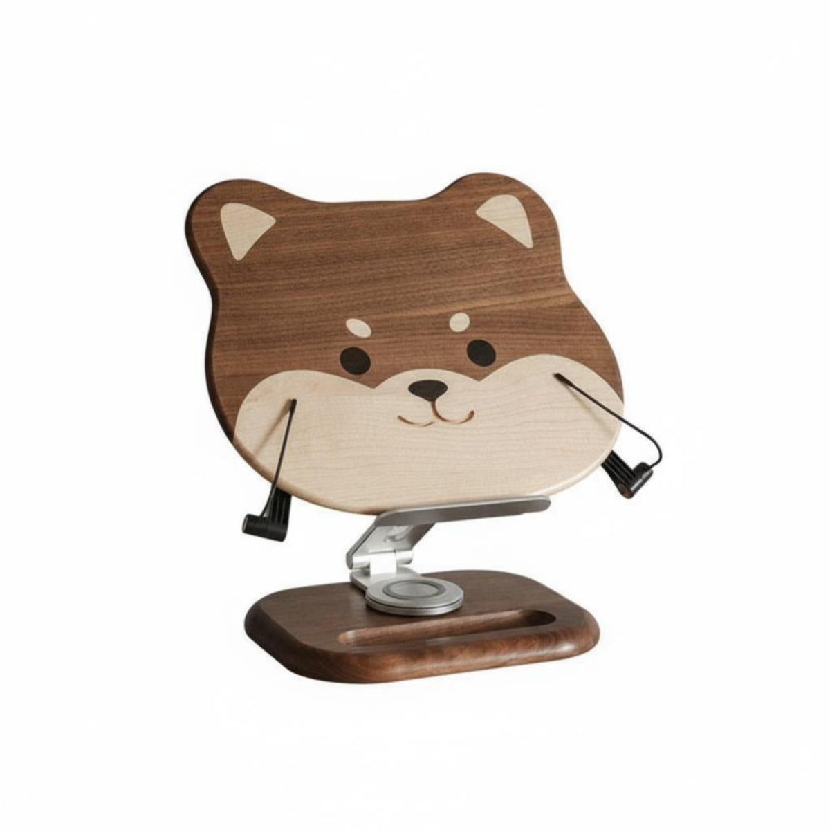 Sturdy Cartoon Dog Bookrest Multi-Purpose Adjustable Bookstand with Page Holders Book Stand Portable for Office Workers, Musicians, School, Desktop, Desk, Library
